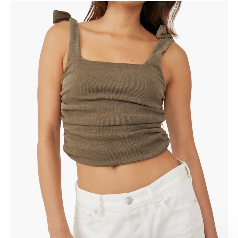 Free People Boulevard Cotton Crop Top NWTGS